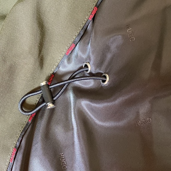 NWOT Hugo Red Men's Dark Green Bingou Zip-off Hood Field Jacket - Picture 6 of 7